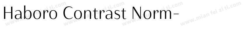 Haboro Contrast Norm字体转换